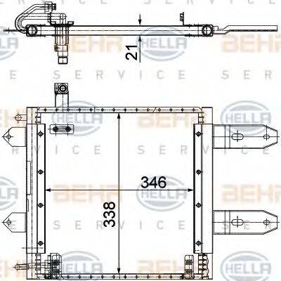 HELLA 8FC351300171 Конденсатор, кондиціонер