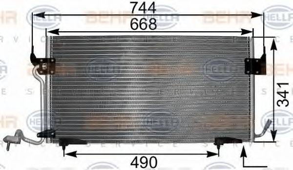 HELLA 8FC351301281 Конденсатор, кондиціонер