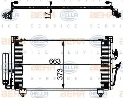 HELLA 8FC351301581 Конденсатор, кондиціонер