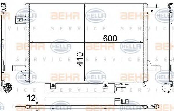 HELLA 8FC351301671 Конденсатор, кондиціонер