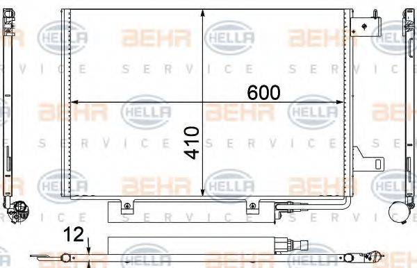 HELLA 8FC351301681 Конденсатор, кондиціонер