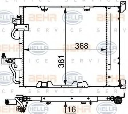 HELLA 8FC351301751 Конденсатор, кондиціонер