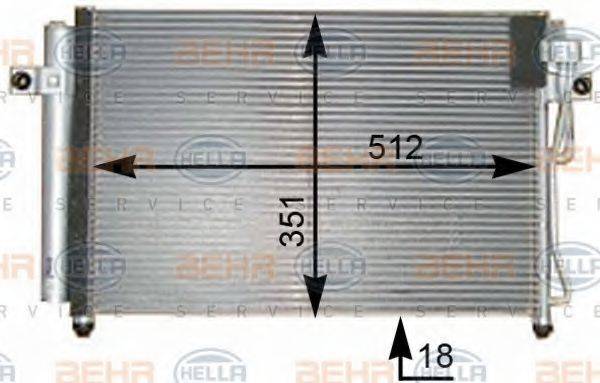 HELLA 8FC351302301 Конденсатор, кондиціонер