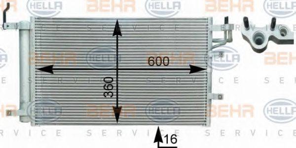 HELLA 8FC351303081 Конденсатор, кондиціонер