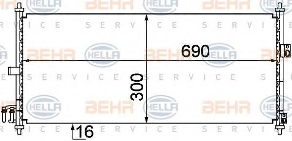 HELLA 8FC351304651 Конденсатор, кондиціонер