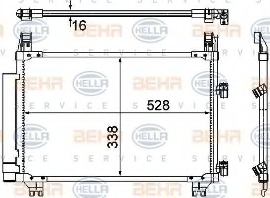 HELLA 8FC351307661 Конденсатор, кондиціонер