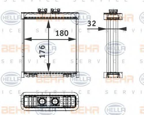 HELLA 8FH351311121 Теплообмінник, опалення салону