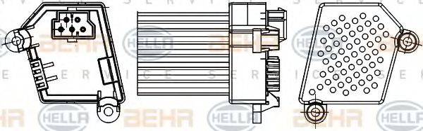 HELLA 5HL351311521 Регулятор, вентилятор салону