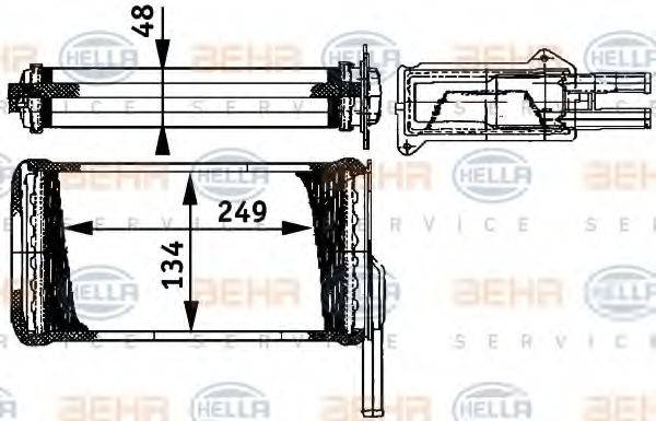 HELLA 8FH351311581 Теплообмінник, опалення салону