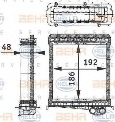 HELLA 8FH351311751 Теплообмінник, опалення салону