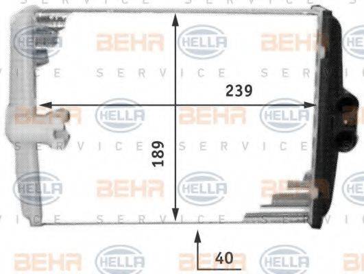 HELLA 8FH351311761 Теплообмінник, опалення салону