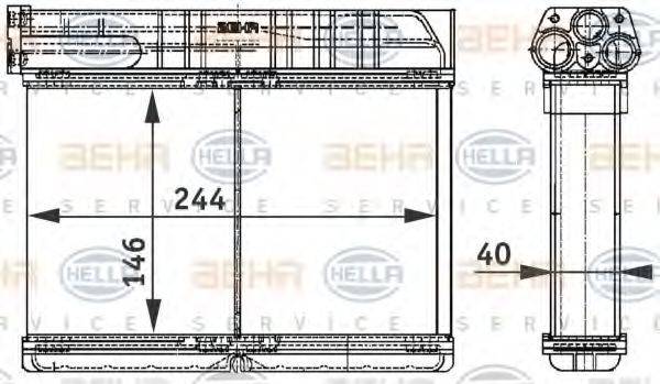 HELLA 8FH351311791 Теплообмінник, опалення салону