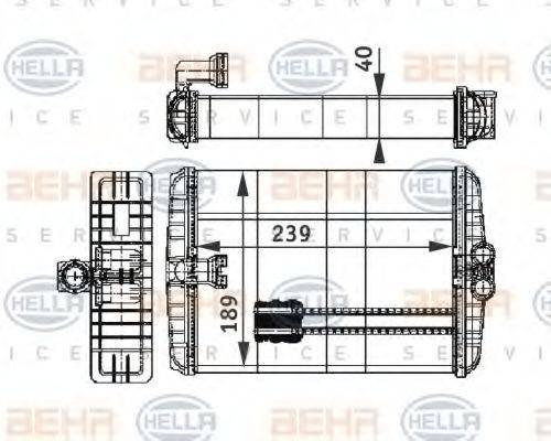 HELLA 8FH351312021 Теплообмінник, опалення салону