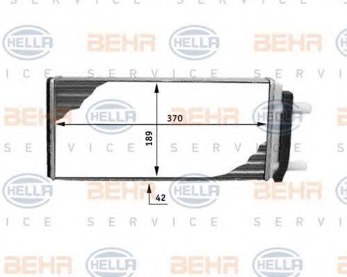 HELLA 8FH351312481 Теплообмінник, опалення салону