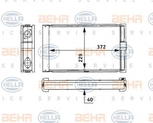 HELLA 8FH351312711 Теплообмінник, опалення салону