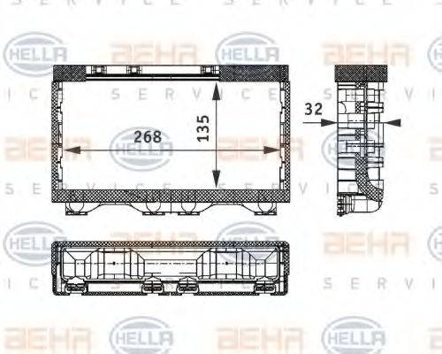 HELLA 8FH351312751 Теплообмінник, опалення салону