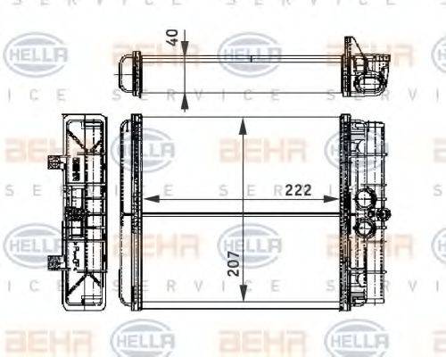 HELLA 8FH351312791 Теплообмінник, опалення салону