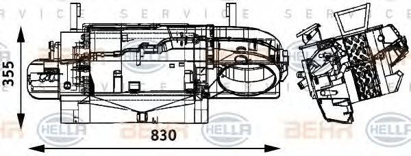 HELLA 8FH351314531 Теплообмінник, опалення салону