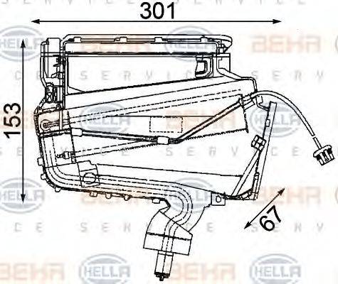 HELLA 8FZ351315031 Випарник, кондиціонер