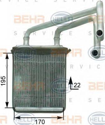 HELLA 8FH351315231 Теплообмінник, опалення салону