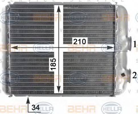 HELLA 8FH351315341 Теплообмінник, опалення салону