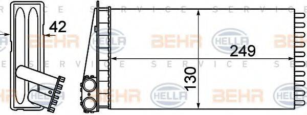 HELLA 8FH351315461 Теплообмінник, опалення салону