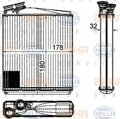 HELLA 8FH351315541 Теплообмінник, опалення салону