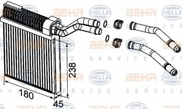 HELLA 8FH351315611 Теплообмінник, опалення салону