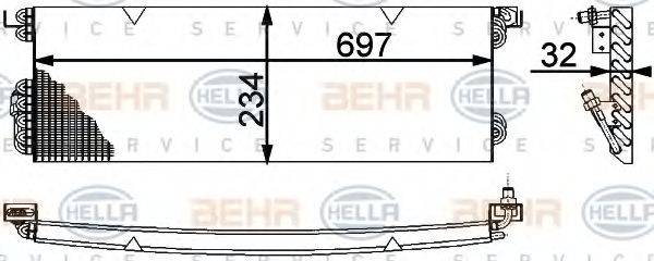 HELLA 8FC351317121 Конденсатор, кондиціонер