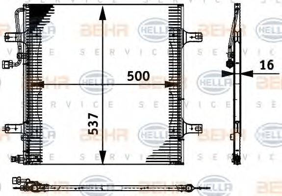 HELLA 8FC351317591 Конденсатор, кондиціонер