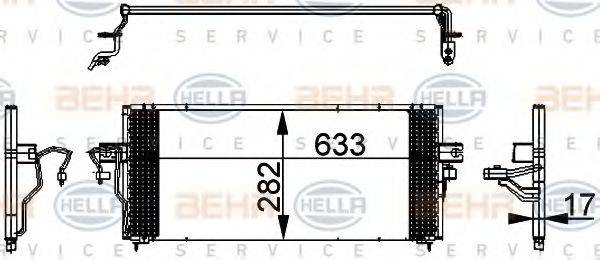 HELLA 8FC351317731 Конденсатор, кондиціонер