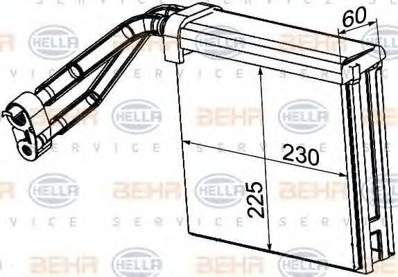 HELLA 8FV351330731 Випарник, кондиціонер