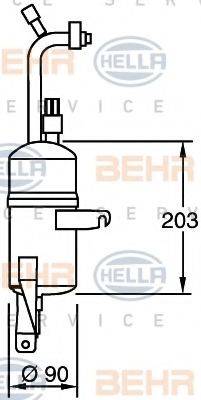 HELLA 8FT351335131 Осушувач, кондиціонер