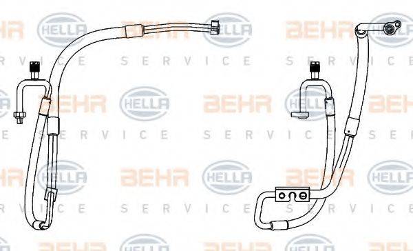 HELLA 9GS351338391 Трубопровід високого/низкого тиску, кондиціонер