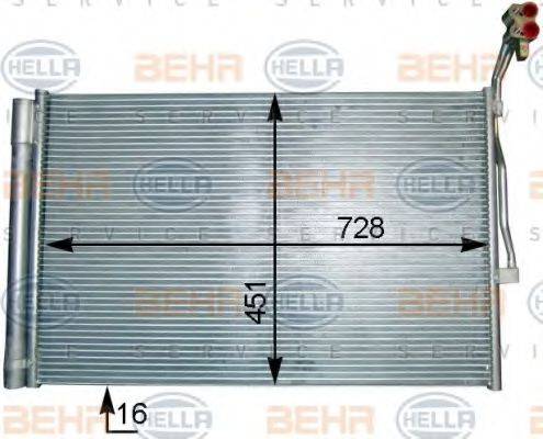 HELLA 8FC351343161 Конденсатор, кондиціонер