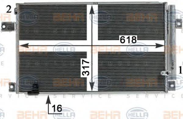 HELLA 8FC351343731 Конденсатор, кондиціонер