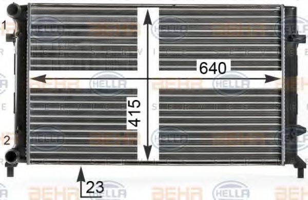 HELLA 8MK376700494 Радіатор, охолодження двигуна