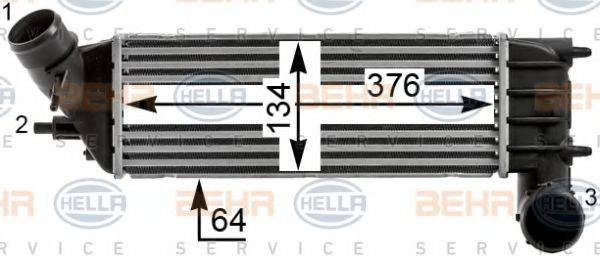 HELLA 8ML376700711 Інтеркулер