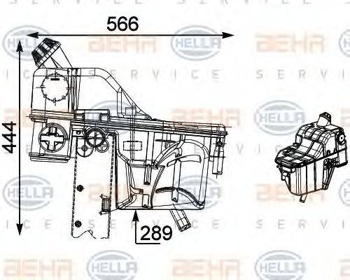 HELLA 8MA376705091 Компенсаційний бак, охолоджуюча рідина