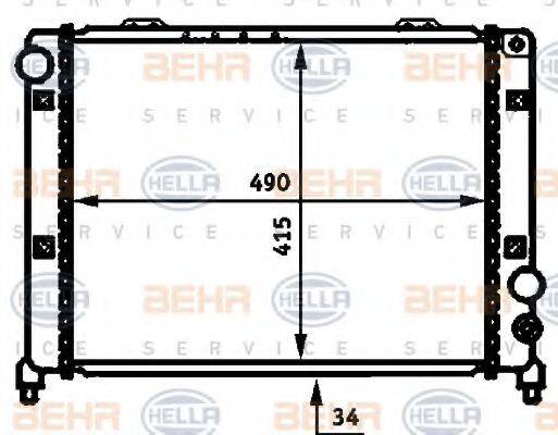 HELLA 8MK376713641 Радіатор, охолодження двигуна