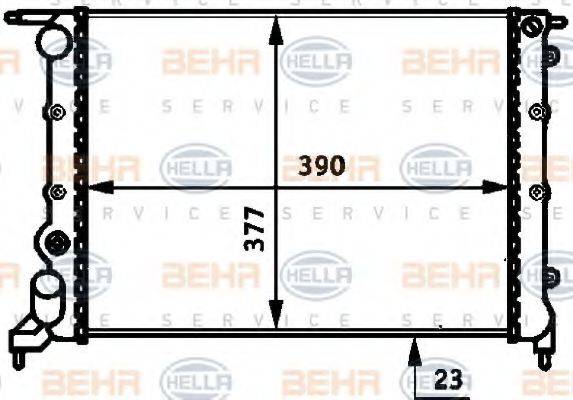 HELLA 8MK376717301 Радіатор, охолодження двигуна