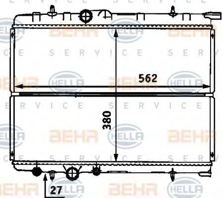 HELLA 8MK376718161 Радіатор, охолодження двигуна