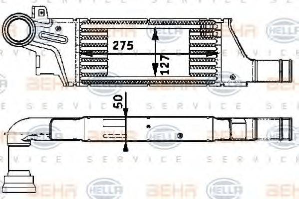 HELLA 8ML376723281 Інтеркулер