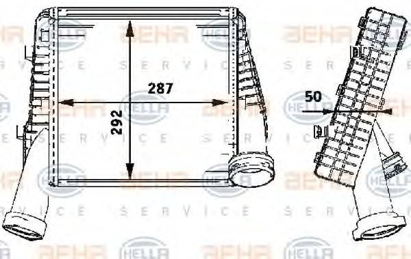 HELLA 8ML376723481 Інтеркулер