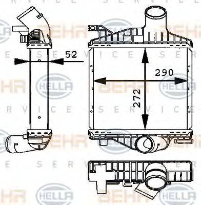 HELLA 8ML376723701 Інтеркулер