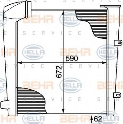 HELLA 8ML376727651 Інтеркулер