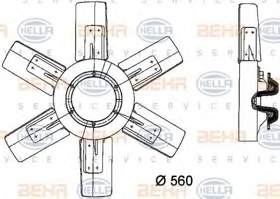 HELLA 8MV376730251 Вентилятор, охолодження двигуна