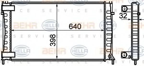 HELLA 8MK376732791 Радіатор, охолодження двигуна