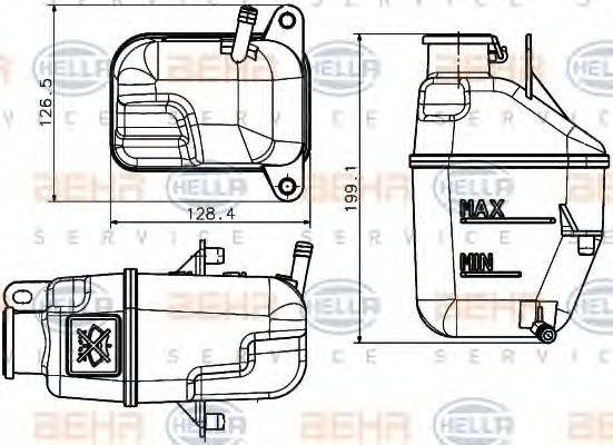 HELLA 8MA376737231 Компенсаційний бак, охолоджуюча рідина