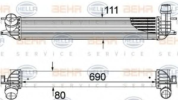 HELLA 8ML376745701 Інтеркулер